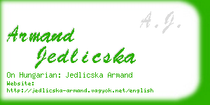 armand jedlicska business card